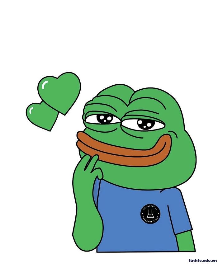 Meme ếch xanh đáng yêu vui vẻ